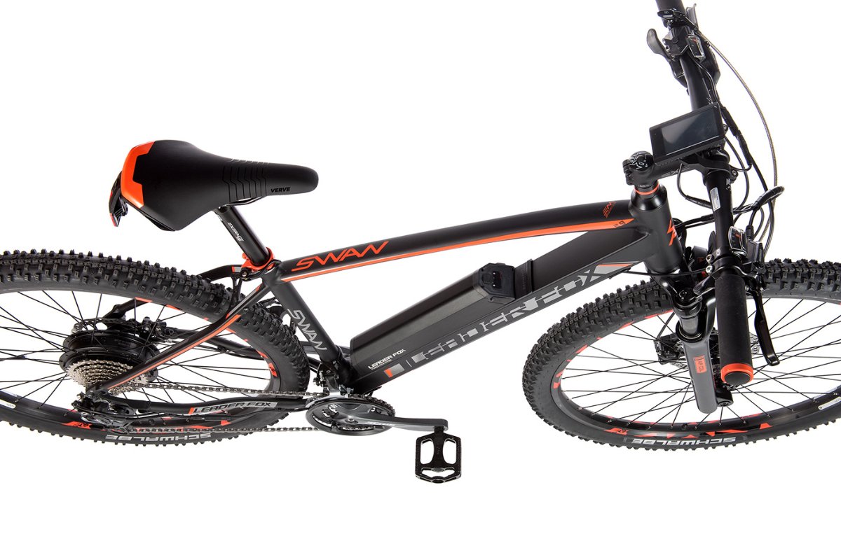 E-Mountainbike SWAN 29", Rahmen 19,5", schwarz matt/orange